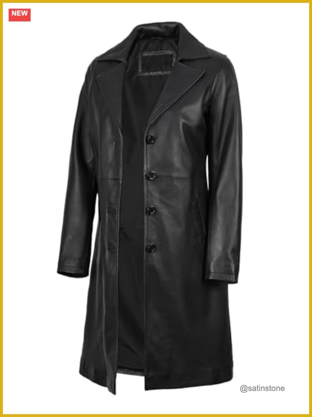 Real Lambskin Women's Long Leather Car Coat